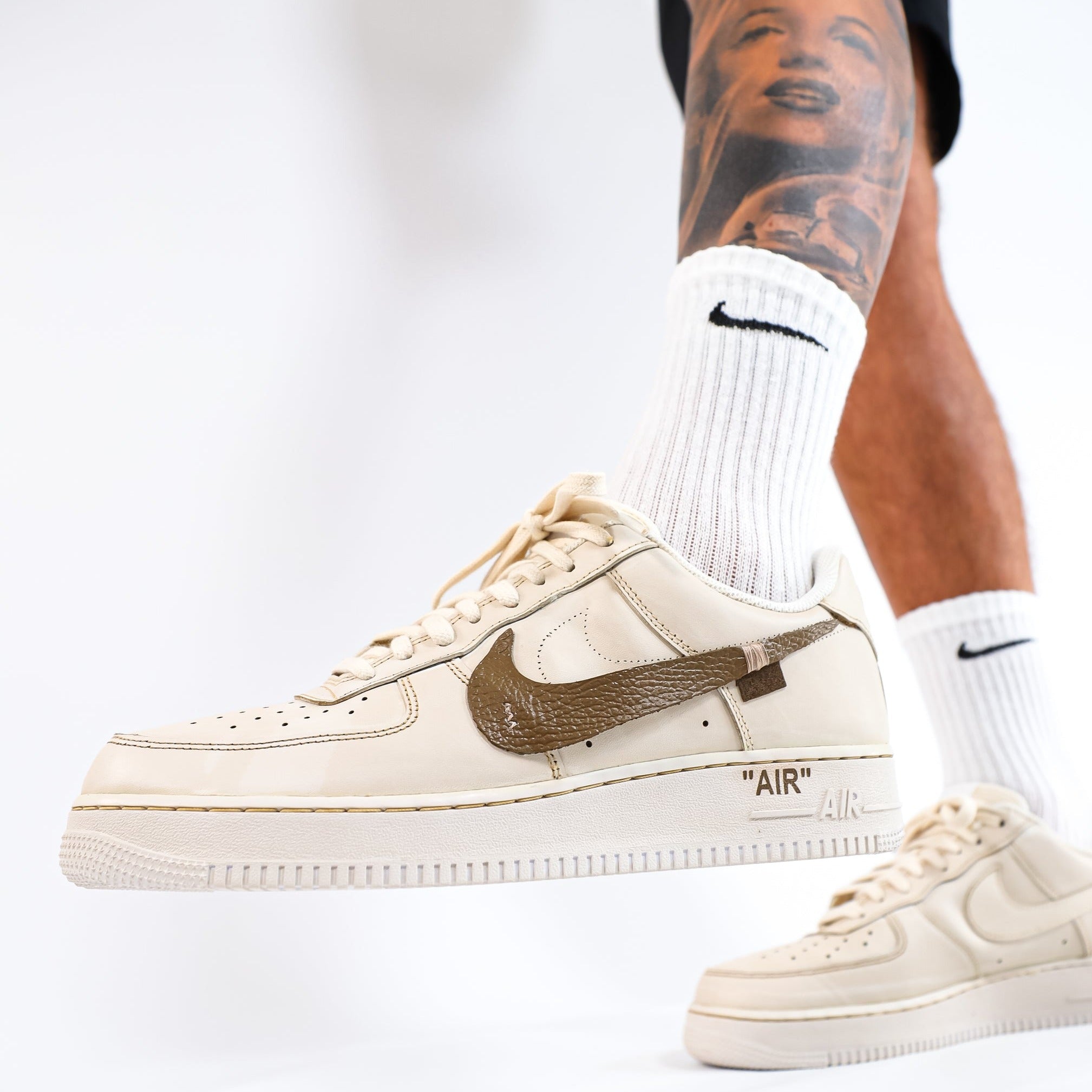 Nike Air Force 1 - Coffee Swoosh